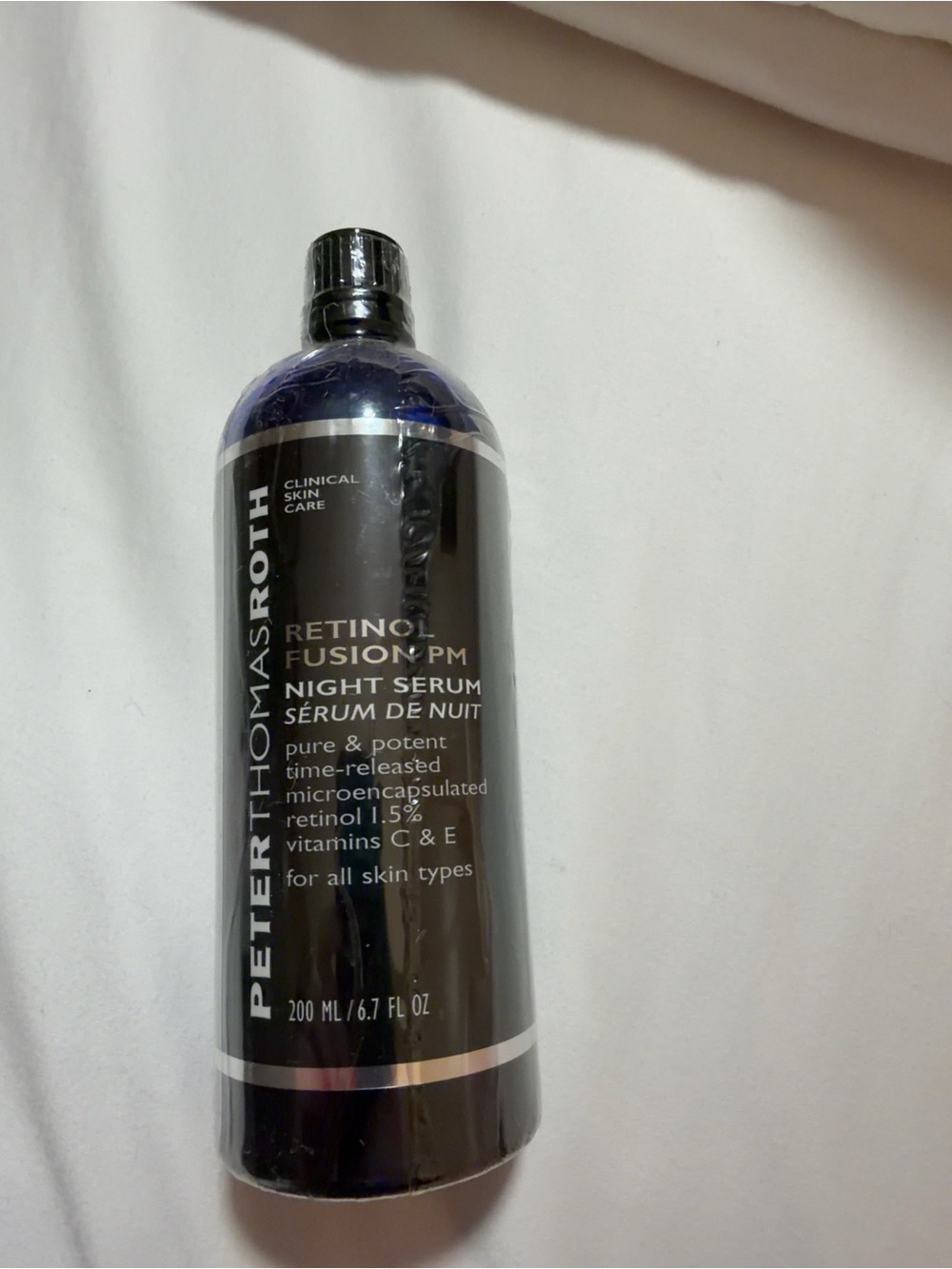 NEW Peter Thomas Roth Retinol Fusion PM Night Serum Mega Size 6.7 oz / 200 mL Se